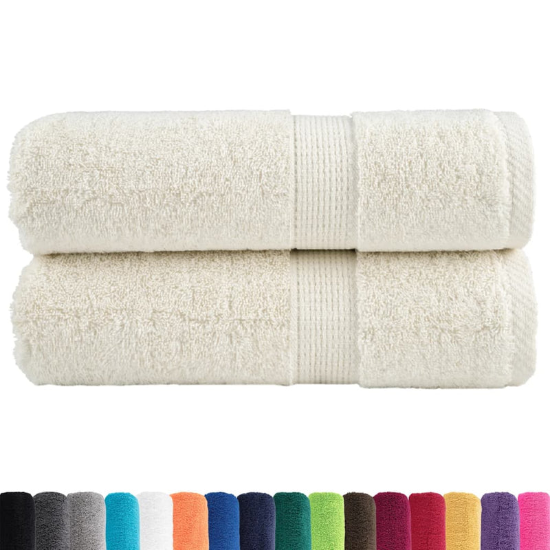 Afbeelding laden in galerijviewer, Vidaxl premium washandjes solund 2 stuks crème 30x30 cm 600 g m2
