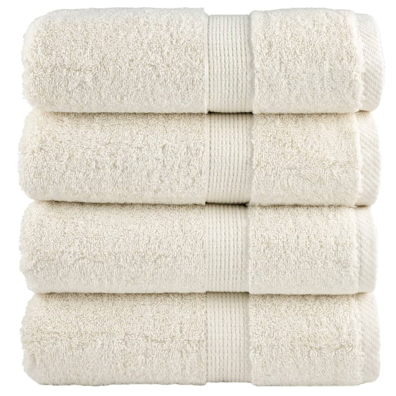 Afbeelding laden in galerijviewer, Vidaxl premium washandjes solund 4 stuks crème 30x30 cm 600 g m2
