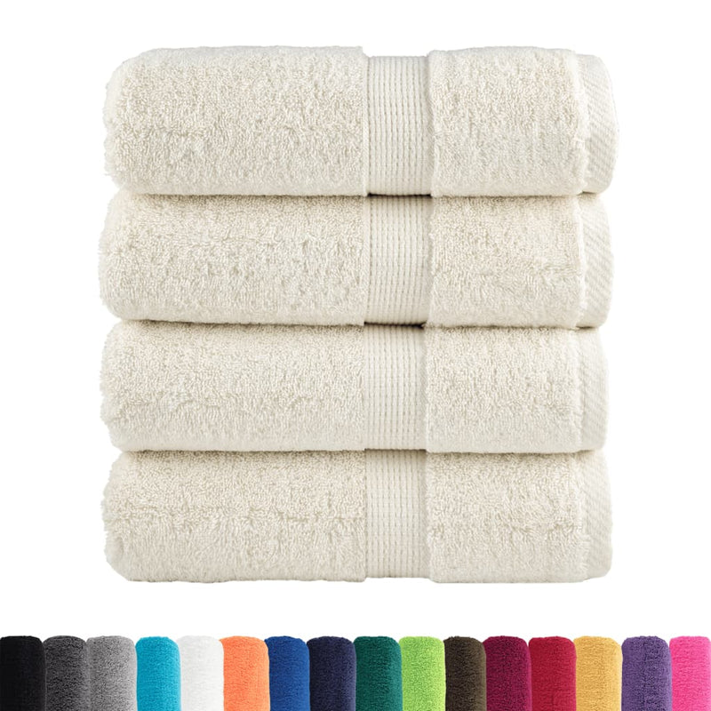 Afbeelding laden in galerijviewer, Vidaxl premium washandjes solund 4 stuks crème 30x30 cm 600 g m2

