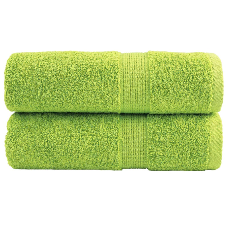 Afbeelding laden in galerijviewer, Vidaxl premium washandjes solund 2 st appelgroen 30x30 cm 600 g m2
