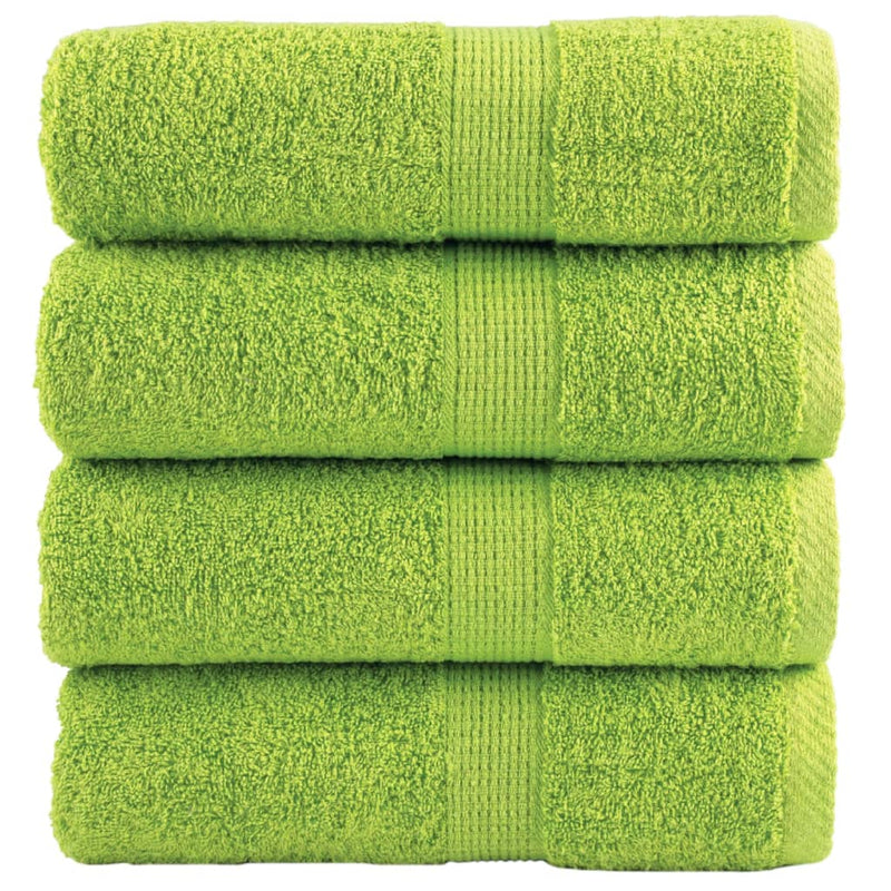 Afbeelding laden in galerijviewer, Vidaxl premium washandjes solund 4 stuks appelgroen 30x30 cm 600 g m²
