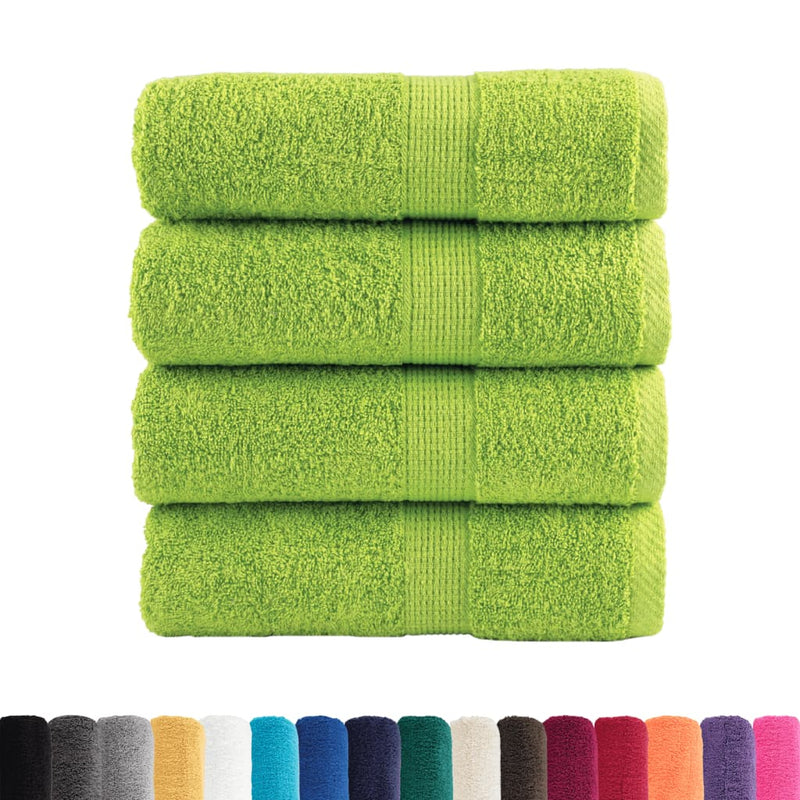 Afbeelding laden in galerijviewer, Vidaxl premium washandjes solund 4 stuks appelgroen 30x30 cm 600 g m²
