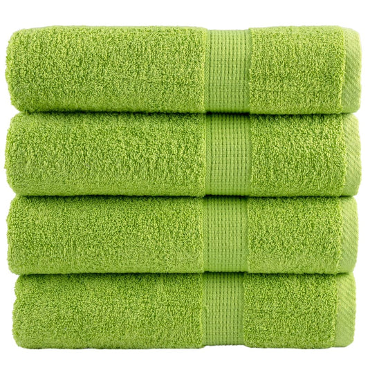 Vidaxl handdoeken solund 4 st 600 g m² 50x100 cm appelgroen