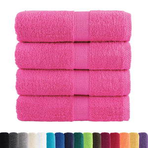 Vidaxl premium washandjes solund 4 stuks roze 30x30 cm 600 g m2