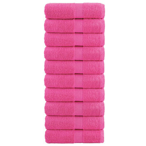 Vidaxl premium washandjes solund 10 stuks roze 30x30 cm 600 g m²