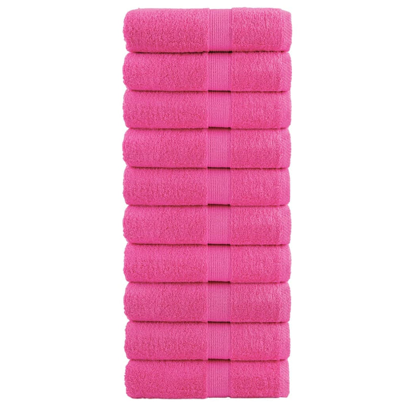Afbeelding laden in galerijviewer, Vidaxl premium washandjes solund 10 stuks roze 30x30 cm 600 g m²
