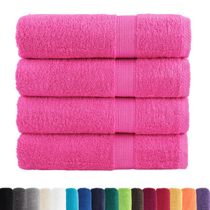 Vidaxl handdoeken solund 4 st 600 g m² 50x100 cm roze