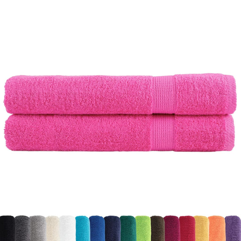 Afbeelding laden in galerijviewer, Vidaxl saunadoeken solund 2 st 600 g m² 80x200 cm roze
