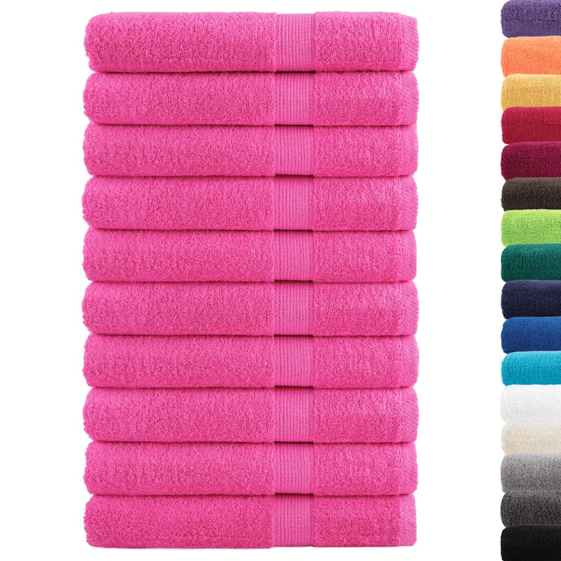 Afbeelding laden in galerijviewer, Vidaxl handdoeken solund 10 st 600 g m² 100x200 cm roze
