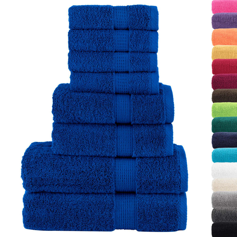 Afbeelding laden in galerijviewer, Vidaxl 8-delige handdoekenset solund 600 g m² blauw
