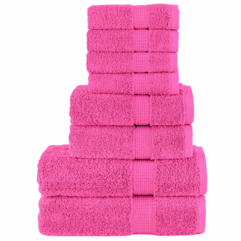 Afbeelding laden in galerijviewer, Vidaxl 8-delige handdoekenset solund 600 g m² roze
