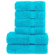 Vidaxl 6-delige handdoekenset solund 600 g m² turquoise