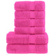 Vidaxl 6-delige handdoekenset solund 600 g m² roze