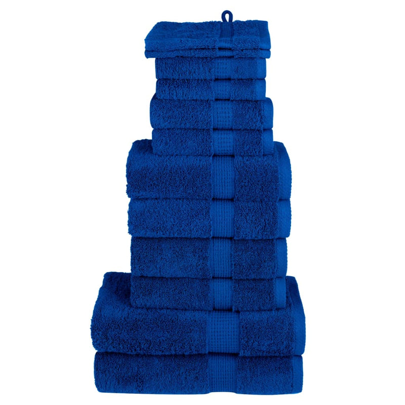 Afbeelding laden in galerijviewer, Vidaxl 12-delige handdoekenset solund 600 g m² blauw

