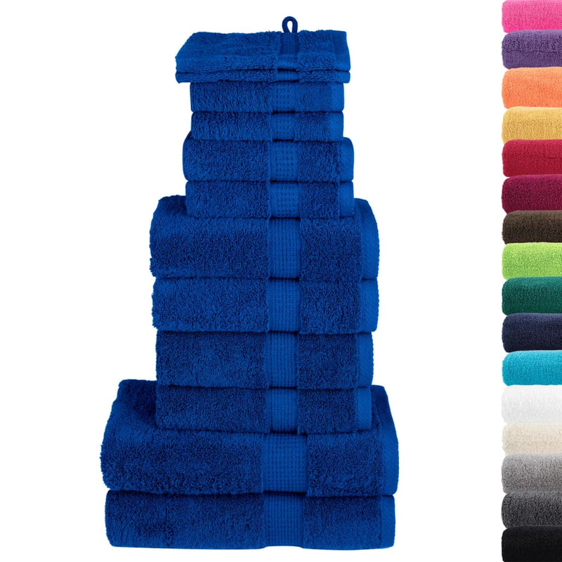 Afbeelding laden in galerijviewer, Vidaxl 12-delige handdoekenset solund 600 g m² blauw
