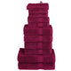 Vidaxl 12-delige handdoekenset solund 600 g m² bordeauxrood