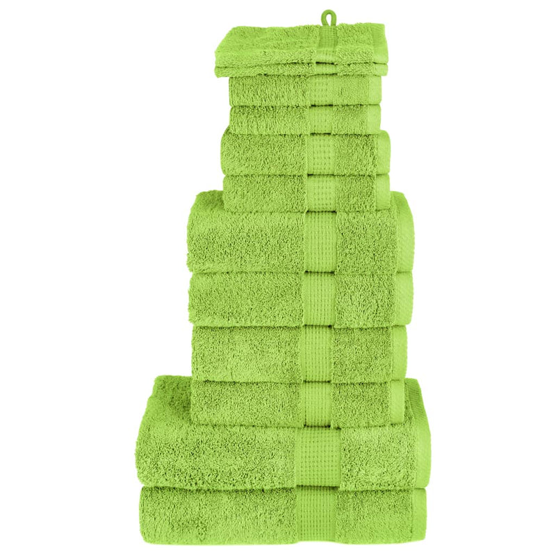 Afbeelding laden in galerijviewer, Vidaxl 12-delige handdoekenset solund 600 g m² groen
