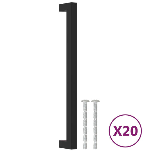 Vidaxl handvatten 20 st 224 mm roestvrij staal zwart