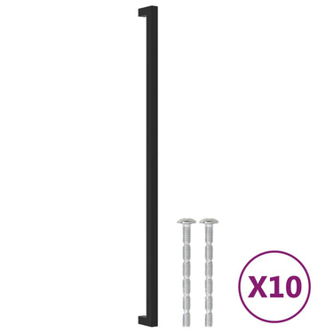 Vidaxl handvatten 10 st 480 mm roestvrij staal zwart