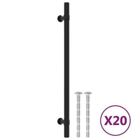 Vidaxl handvatten 20 st 224 mm roestvrij staal zwart