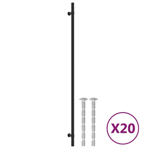 Vidaxl handvatten 20 st 480 mm roestvrij staal zwart