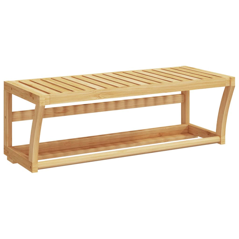 Afbeelding laden in galerijviewer, Vidaxl handdoekenrek wandgemonteerd 60x25x20 cm bamboe

