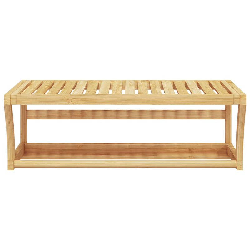 Afbeelding laden in galerijviewer, Vidaxl handdoekenrek wandgemonteerd 60x25x20 cm bamboe
