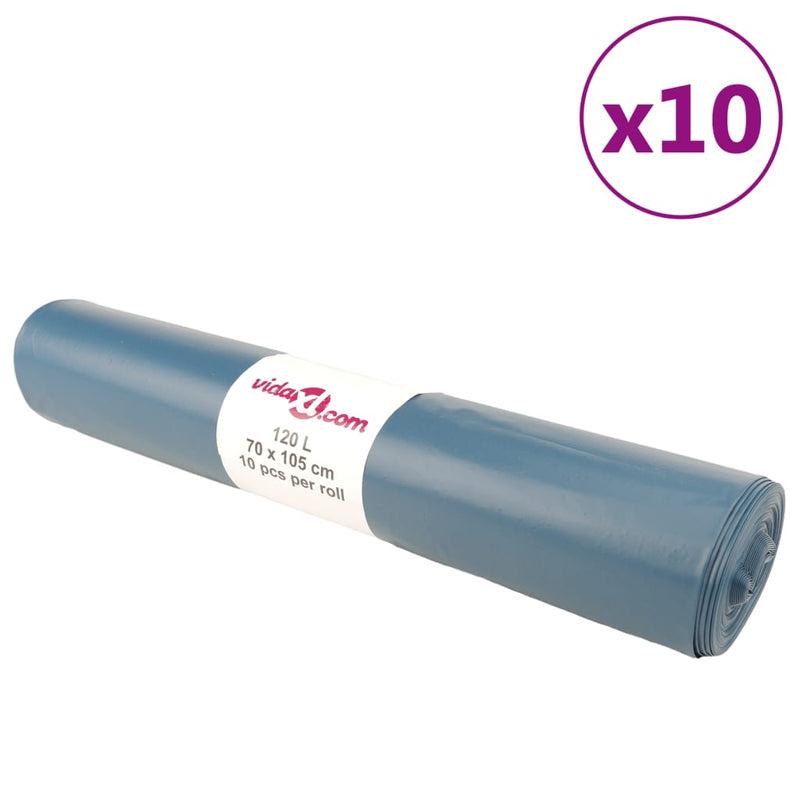 Afbeelding laden in galerijviewer, Vidaxl vuilniszakken 100 st 120 l blauw
