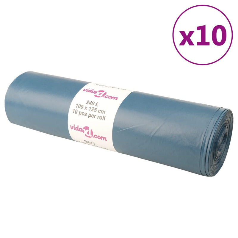Afbeelding laden in galerijviewer, Vidaxl vuilniszakken 100 st 240 l blauw
