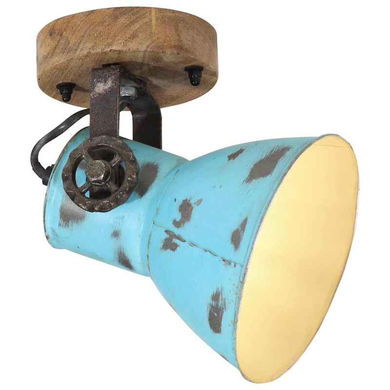 Afbeelding laden in galerijviewer, Vidaxl wandlamp 25 w e27 11,5x11,5x25 cm verweerd blauw
