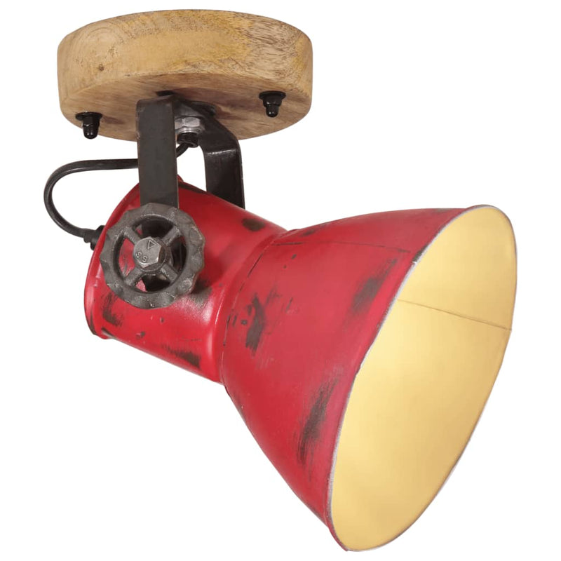 Afbeelding laden in galerijviewer, Vidaxl wandlamp 25 w e27 11,5x11,5x25 cm verweerd rood
