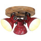 Vidaxl plafondlamp 25 w e27 35x35x25 cm verweerd rood