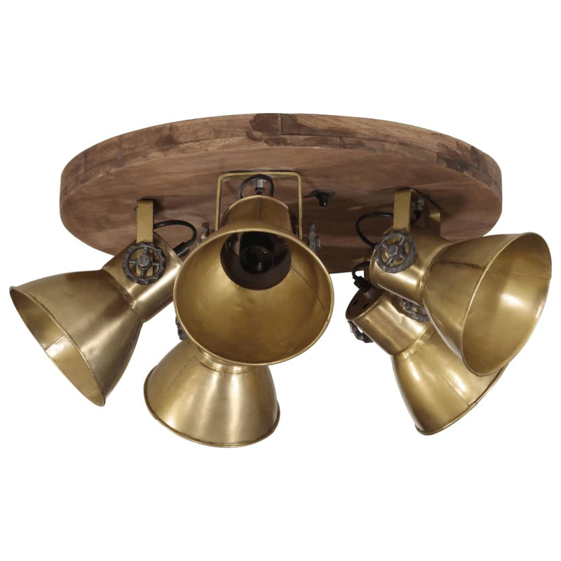 Afbeelding laden in galerijviewer, Vidaxl plafondlamp 25 w e27 50x50x25 cm antiek messingkleurig
