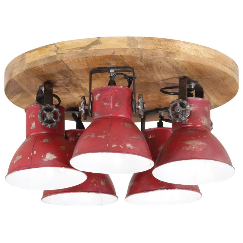 Afbeelding laden in galerijviewer, Vidaxl plafondlamp 25 w e27 50x50x25 cm verweerd rood
