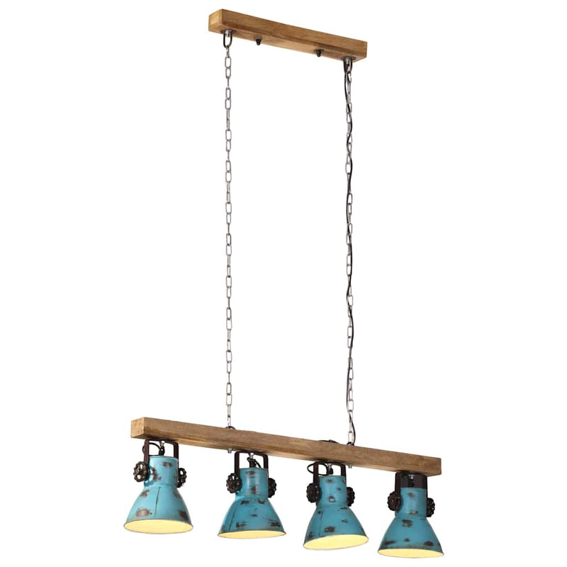 Afbeelding laden in galerijviewer, Vidaxl plafondlamp 25 w e27 90x24x111 cm verweerd blauw
