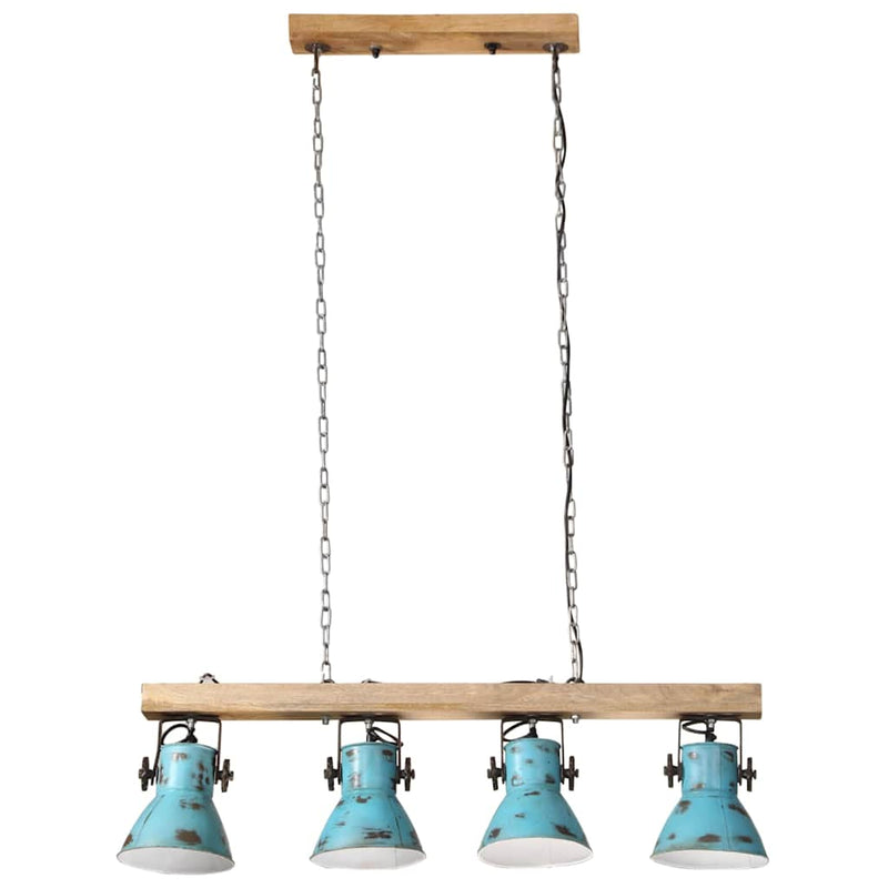 Afbeelding laden in galerijviewer, Vidaxl plafondlamp 25 w e27 90x24x111 cm verweerd blauw
