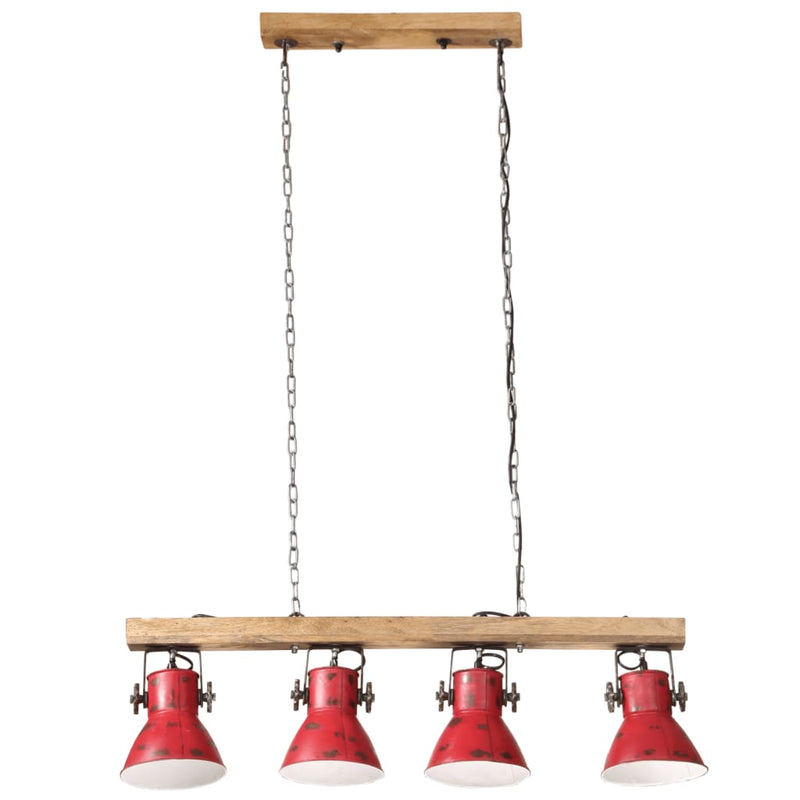Afbeelding laden in galerijviewer, Vidaxl plafondlamp 25 w e27 90x24x111 cm verweerd rood
