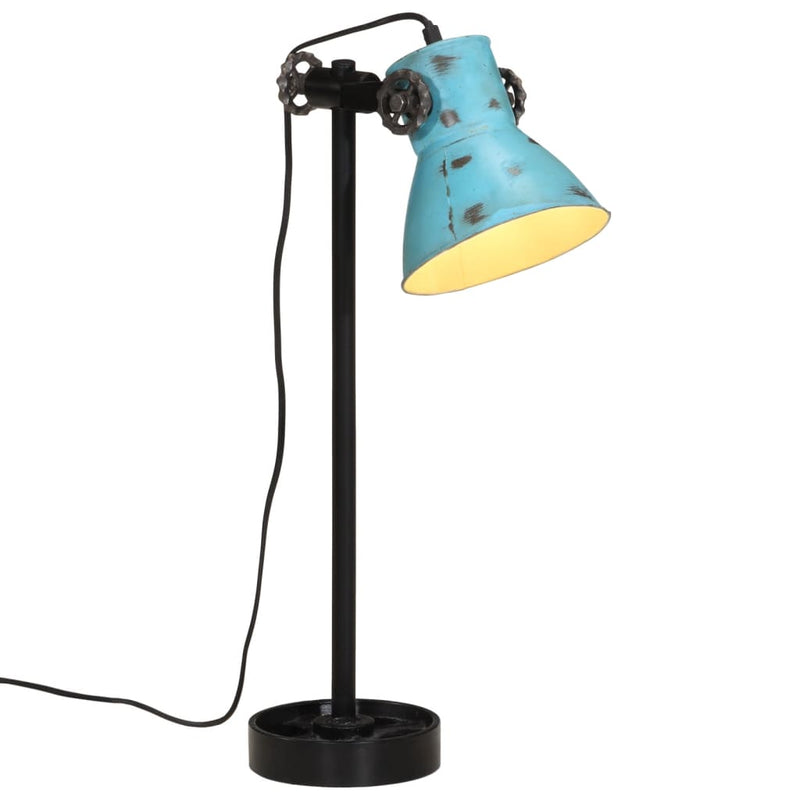 Afbeelding laden in galerijviewer, Vidaxl bureaulamp 25 w e27 15x15x55 cm verweerd blauw
