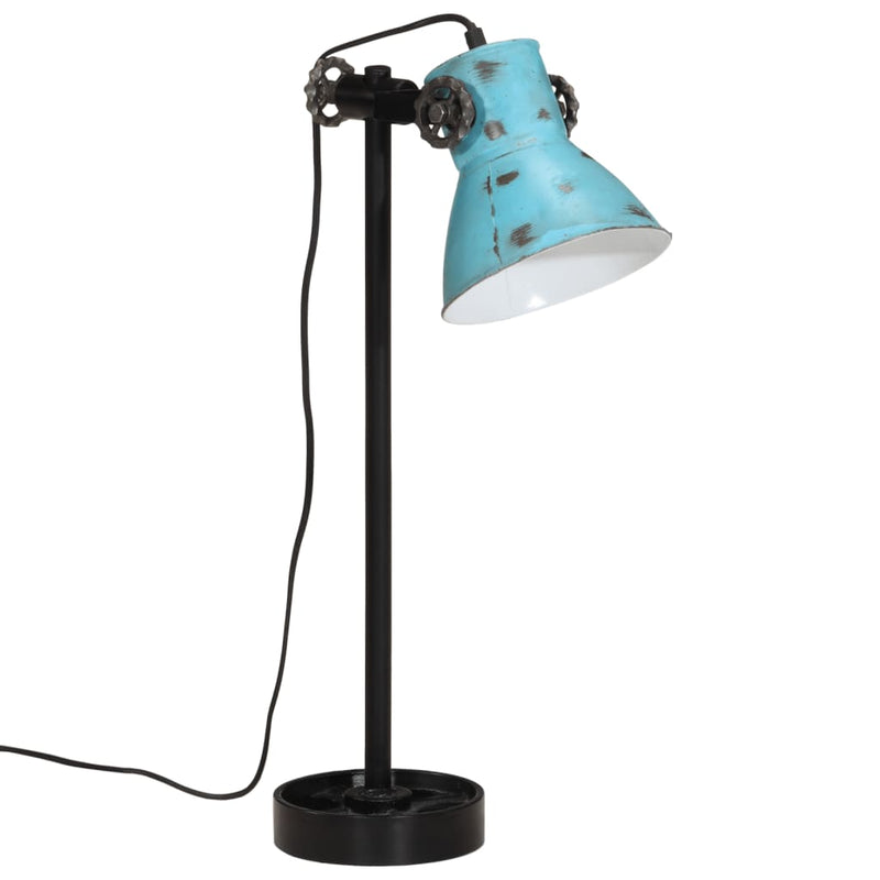 Afbeelding laden in galerijviewer, Vidaxl bureaulamp 25 w e27 15x15x55 cm verweerd blauw
