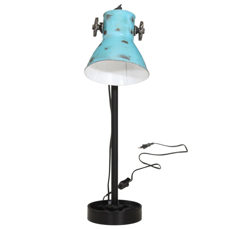 Afbeelding laden in galerijviewer, Vidaxl bureaulamp 25 w e27 15x15x55 cm verweerd blauw
