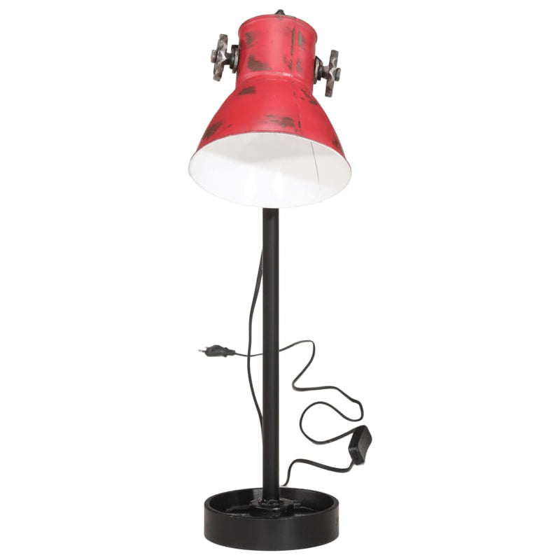Afbeelding laden in galerijviewer, Vidaxl bureaulamp 25 w e27 15x15x55 cm verweerd rood
