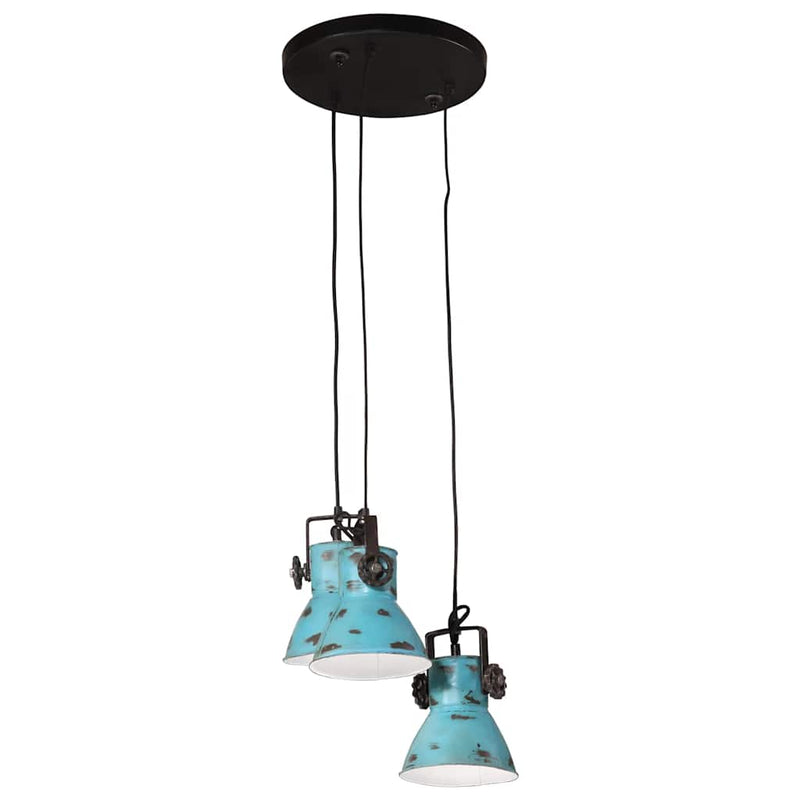 Afbeelding laden in galerijviewer, Vidaxl hanglamp 25 w e27 30x30x100 cm verweerd blauw
