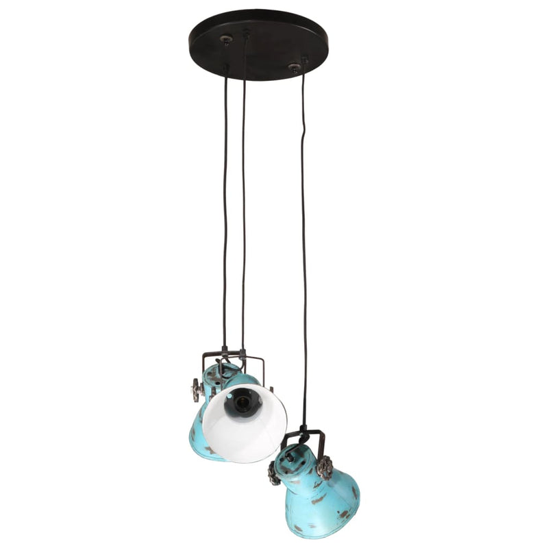 Afbeelding laden in galerijviewer, Vidaxl hanglamp 25 w e27 30x30x100 cm verweerd blauw
