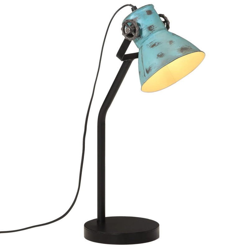Afbeelding laden in galerijviewer, Vidaxl bureaulamp 25 w e27 17x17x60 cm verweerd blauw
