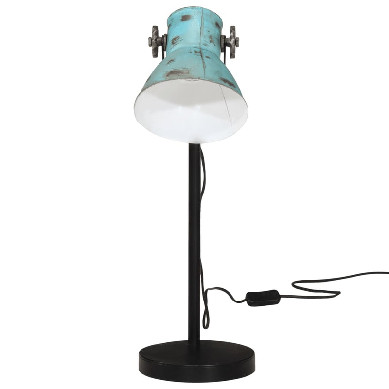 Afbeelding laden in galerijviewer, Vidaxl bureaulamp 25 w e27 17x17x60 cm verweerd blauw
