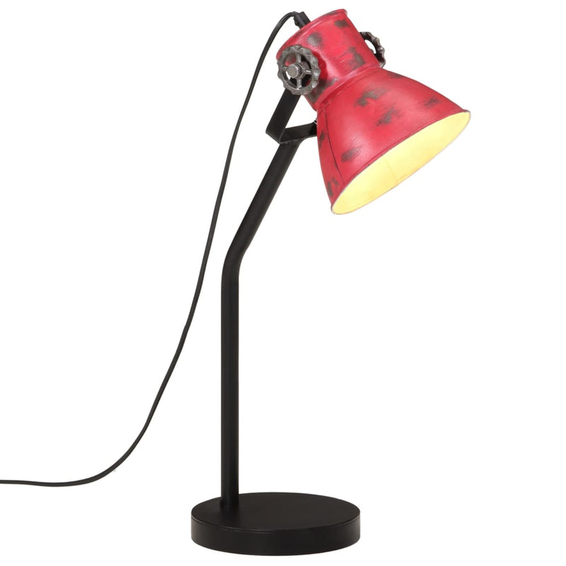 Afbeelding laden in galerijviewer, Vidaxl bureaulamp 25 w e27 17x17x60 cm verweerd rood
