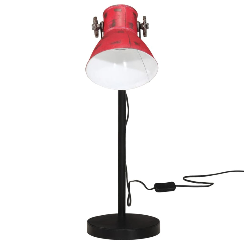 Afbeelding laden in galerijviewer, Vidaxl bureaulamp 25 w e27 17x17x60 cm verweerd rood
