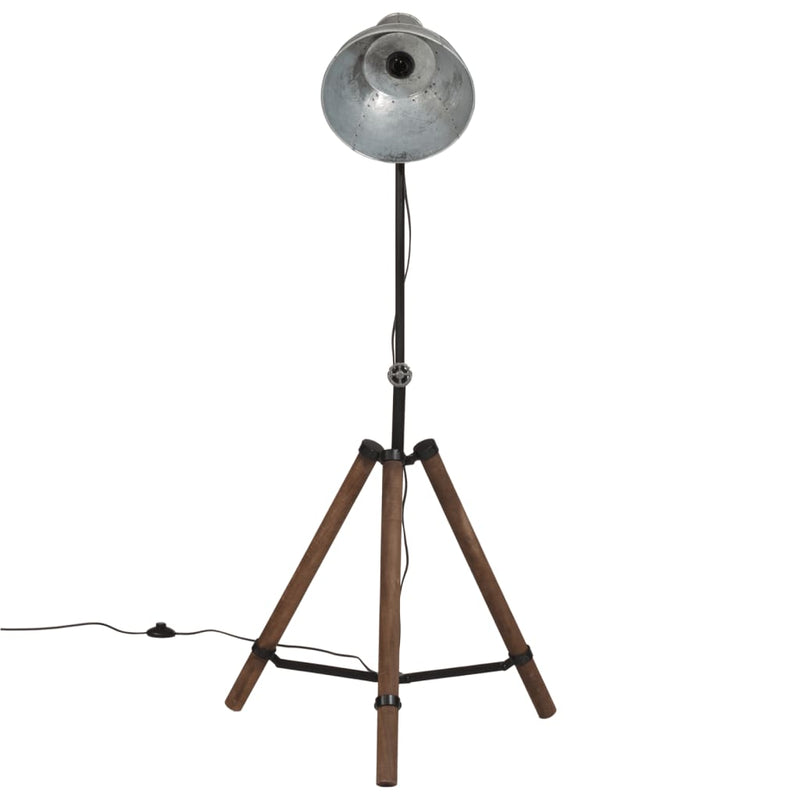 Afbeelding laden in galerijviewer, Vidaxl vloerlamp 25 w e27 75x75x90-150 cm vintage zilverkleurig
