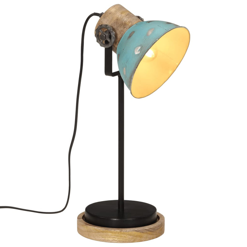 Afbeelding laden in galerijviewer, Vidaxl bureaulamp 25 w e27 17x17x50 cm verweerd blauw
