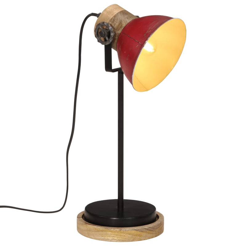 Afbeelding laden in galerijviewer, Vidaxl bureaulamp 25 w e27 17x17x50 cm verweerd rood

